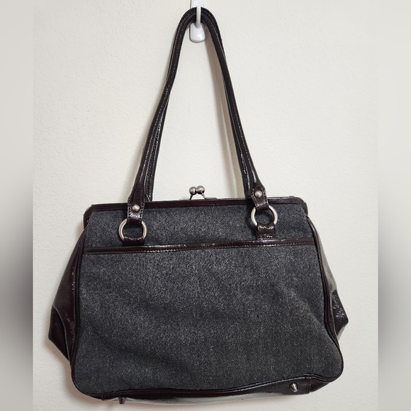 HOBO INTERNATIONAL Kiss Lock Wool Patent Leather Bag - Picture 6 of 7